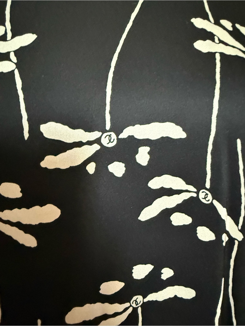 Chanel Sleeveless Black & White Floral Dress - Picture 3 of 5